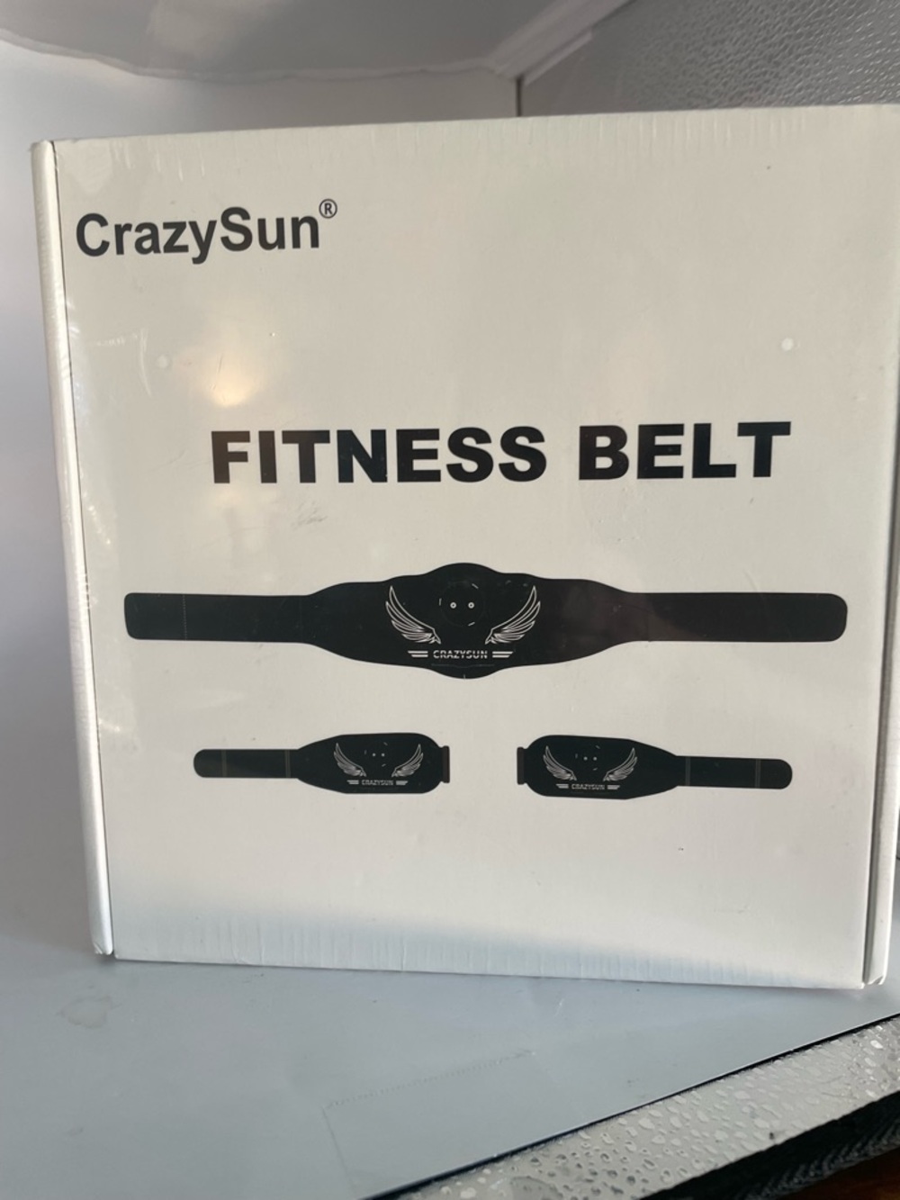 CrazySun Black Fitness Belt
